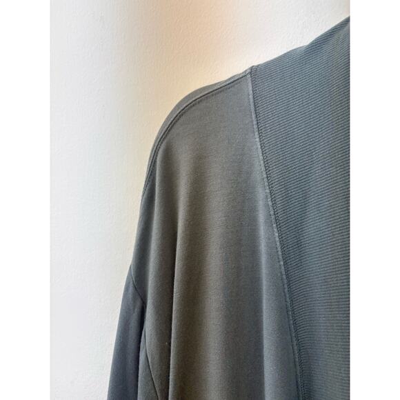 Athleta Pranayama Wrap Shadow Blue Open Front Cardigan with Pockets Size XL - Picture 6 of 7